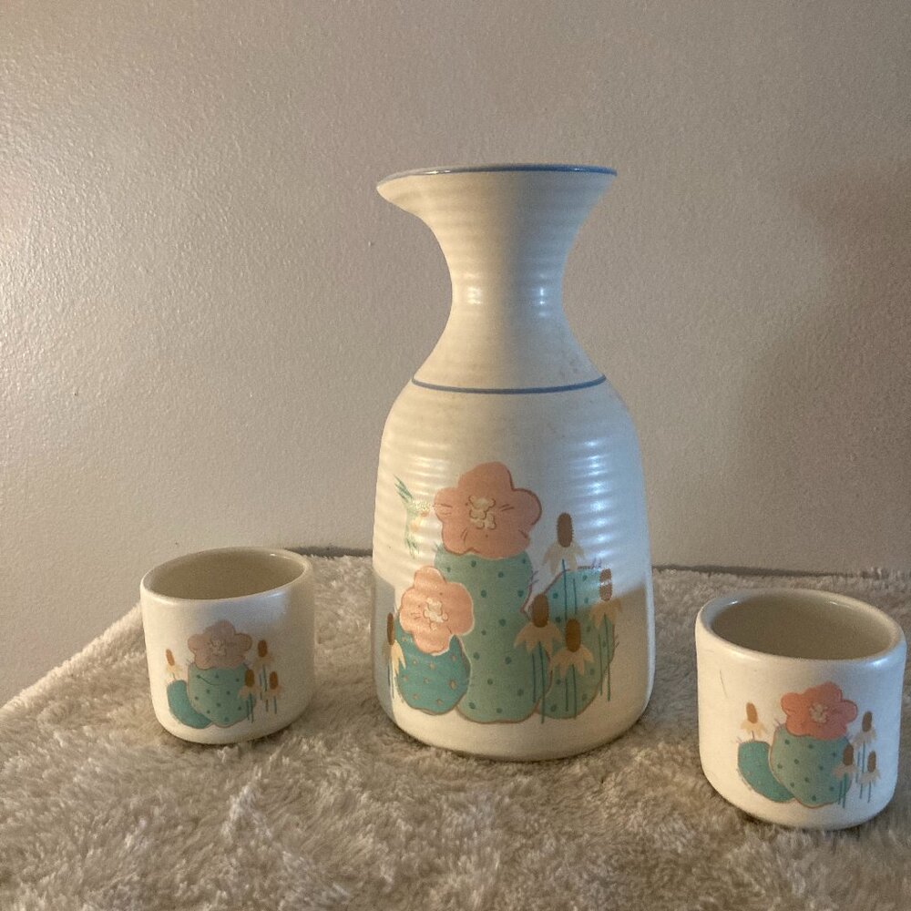 Treasure Craft "Camarillo" 10" Pitcher w/(2) 3" Round Cups